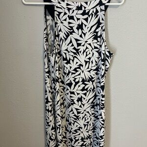Chico's Black and White Floral Dress
